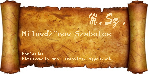 Milovánov Szabolcs névjegykártya